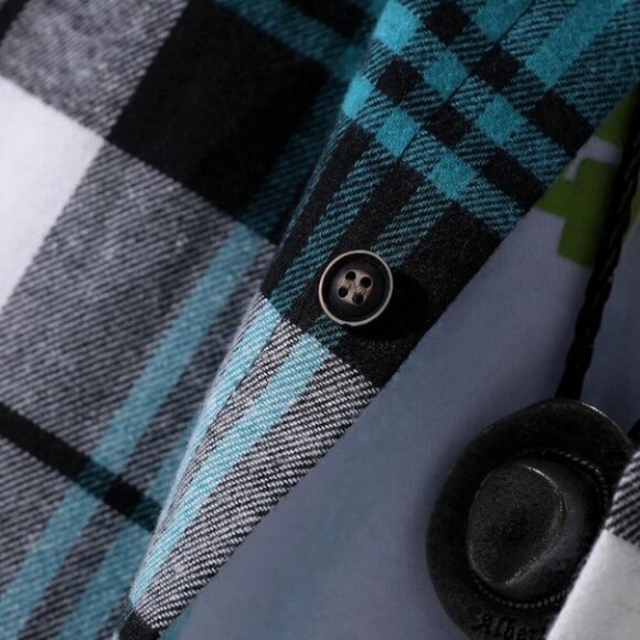 Casual Multicolored Men's Plaid Shirt - Picture 9 of 9